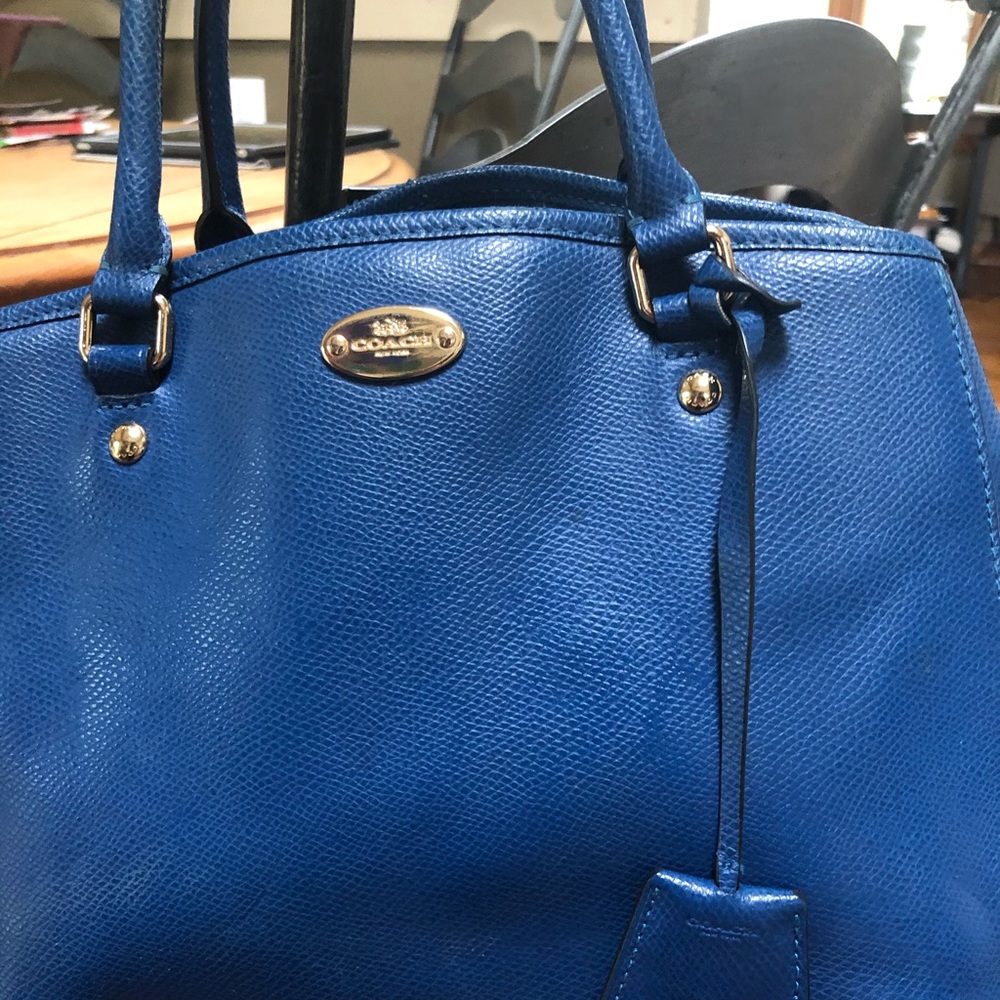 Coach blue satchel